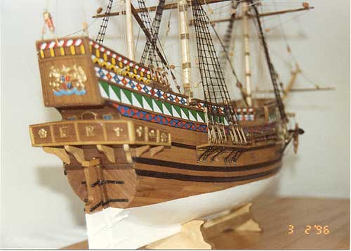 PLANTA BARCO GOLDEN HIND VELEIRO ARMADO DO SEC. XVI