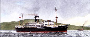 Planta BARCO UGANDA NAVIO PASSAGEIROS e  HOSPITAL FALKLANDS 1982 COMP.: 1020mm