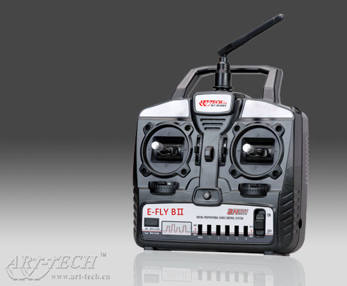 RADIO CONTROLE E-FLY 4 CANAIS 4BII 2.4Ghz C/4 SERVOS,BATERIA e CARREGADOR