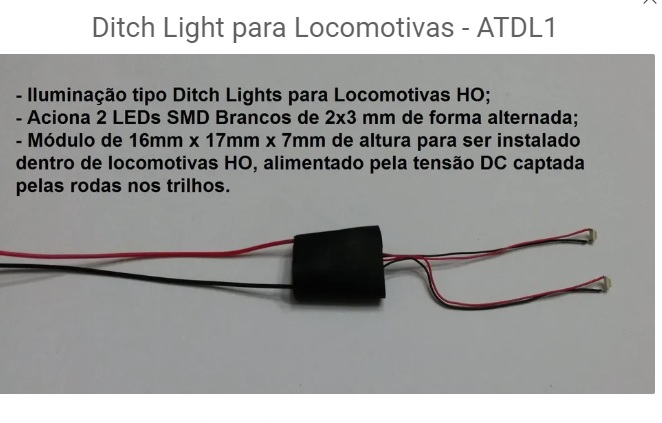 MÓDULO FASRÓIS TIPO DITCH LIGHTS P/LOCOMOTIVAS ESC.HO