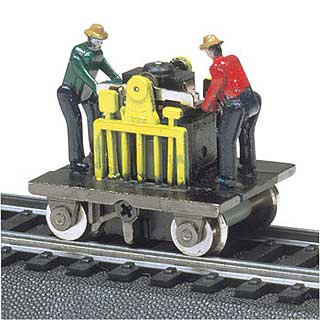 VAGÃO TRANSPORTE C/ 2 OPERÁRIOS GANDY DANCER MOTORIZADO ESC.: HO