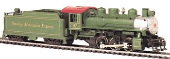 LOCOMOTIVA A VAPOR 0-6-0 SMOKEY MOUNTAIN EXPRESS C/GERADOR DE FUMAÇA ESC.: HO