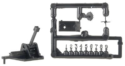 CHAVE DE ACIONAMENTO DE DESVIOS MANUAL C/SINALIZADOR MINIATURA ESC.:HO ESC.:1/87