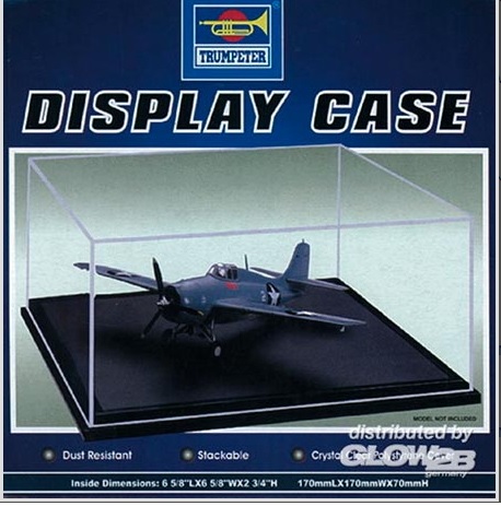 ESTOJO DE ACRÍLICO DISPLAY CASE P/ MILITARIA 1/72 E AVIÃO 1/72  MED.170x170x70mm