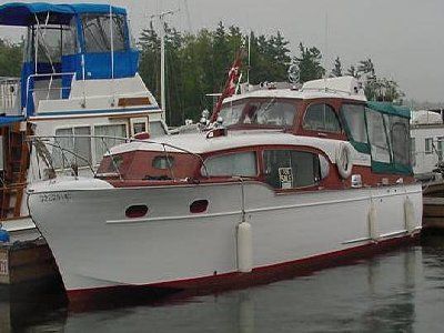 PLANTA BARCO LANCHA CHRIS CRAFT COMANDER 36 pés 1954 ESC.: 1/12
