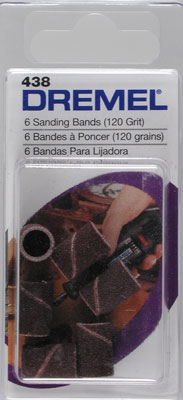 LIXA TAMBOR DREMEL FINA 1/4 POL. GRÃO 120 PCTE.: C/6