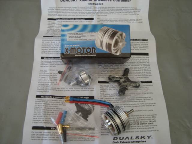 MOTOR BRUSHLESS ELÉTRICO  DUALSKY 1000Kv  Classe 480 250W 14 VOLTAS