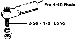 BALL LINK 4-40 SWIVEL 2-56x1/2pol CONECTOR DE ESFERA  