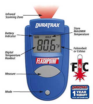 TERMOMETRO DIGITAL DURATRAX INFRA VERMELHO MEDIDOR DE TEMPERATURA EM Cº e Fº