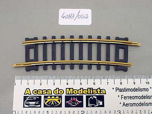 TRILHO CURVO LATÃO RAIO 480mm x 10gráus Esc.:HO