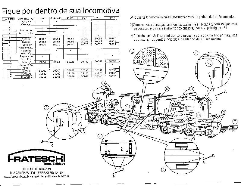 LOCOMOTIVA DIESEL VISTA EXPLODIDA ESC.: HO