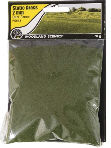 GRAMA ESTÁTICA VERDE ESCURO STATIC GRASS 2mm PCTE.: 70g