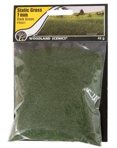 GRAMA ESTÁTICA VERDE ESCURO STATIC GRASS 7mm PCTE.: 42g