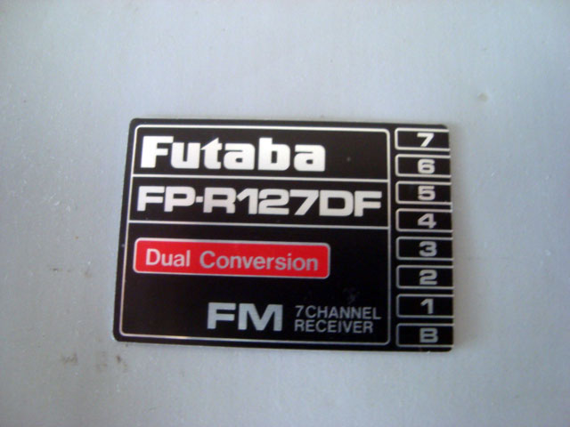 PLACA P/ RECEPTOR FUTABA FP-R127DF NAME PLATE RECEPTOR 