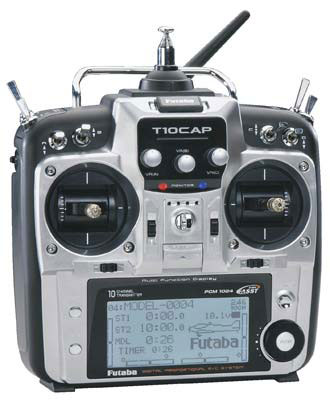 RADIO FUTABA 10 CANAIS 2.4GHZ RECEPTOR R6O14FS P/AVIÃO/HELI