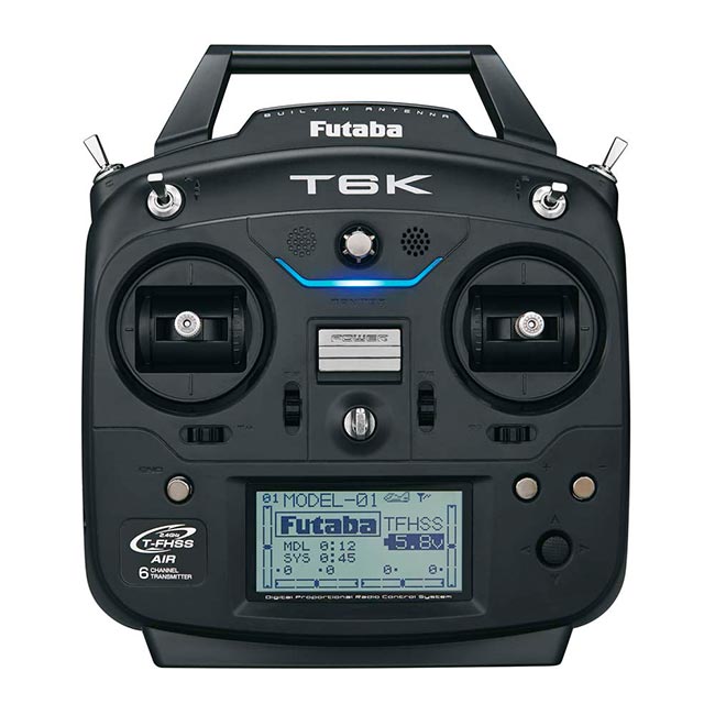 RADIO FUTABA 6K 2.4Ghz T-FHSS P/AVIÃO C/TELEMETRIA 