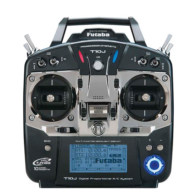 RADIO FUTABA 10JA 2.4Ghz T-FHSS AVIÃO C/TELEMETRIA SEM SERVOS