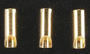 CONECTOR GOLD BULLET 3,5mm FÊMEA PCTE.: C/ 3