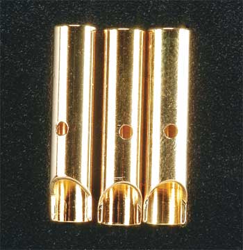 CONECTOR GOLD BULLET 4mm FÊMEA PCTE. C/ 3 