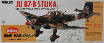 AVIÃO JU-87B STUKA ENVARETADO P/MOTOR .049  ELÉTRICO 400 ou ESTÁTICO ENV.: 870mm