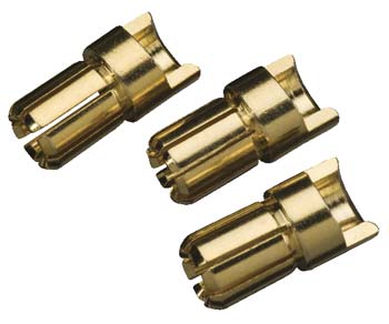 CONECTOR GOLD BULLET 6mm MACHO/FÊMEA PCTE. C/ 3 GREAT PLANES