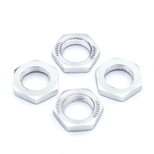 PORCA SEXTAVADA 17mm PRATA PARA CARROS 1/8 C/4 UNIDADES