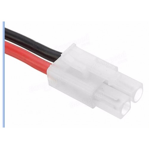 CONECTOR TAMIYA MACHO C/ RABICHO FIO DE SILICONE 14AWG