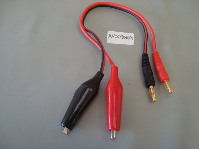 INTERMEDIARIO ADAPTADOR CABO C/CONECTOR PINO BANANA P/ JACARÉ CHARGE LEADS