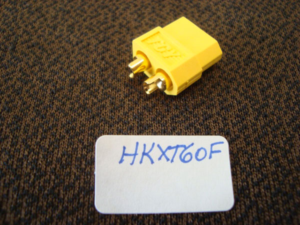 CONECTOR PLUG FEMEA NYLON AMARELO XT60 CADA