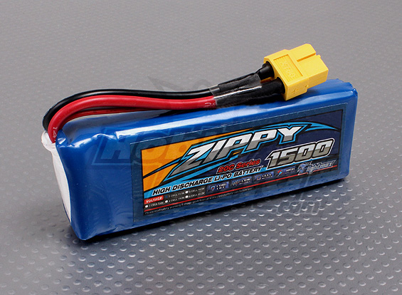 BATERIA RECARREGAVEL LIPO 3S 11,1V 1500mah 20C ZIPPY FLIGHTMAX