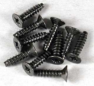 PARAFUSO 3X12mm PHILLIPS CABEÇA CÔNICA PRETO ROSCA SOBERBA FLAT SCREW PCTE.:C/10