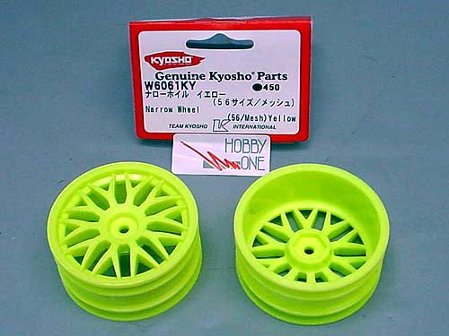 RODA CARRO RC 1/10 KYOSHO SUPER TEN DIANTEIRA TR15R AMARELA PCTE.: C/2