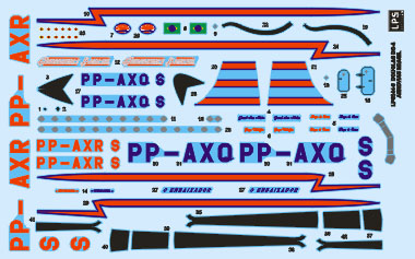 DECAL LINHAS AÉREAS BRASILEIRAS Aerovias Brasil DC-4 ESC.: 1/144