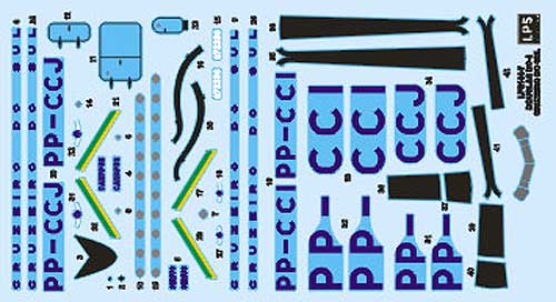 DECAL LINHAS AÉREAS BRASILEIRAS Cruzeiro do Sul DC-4 ESC.: 1/144