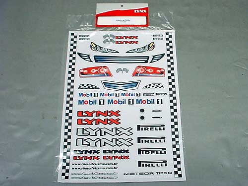 ADESIVO P/ CARRO RC 1/10 METEOR TIPO M #RBM0596