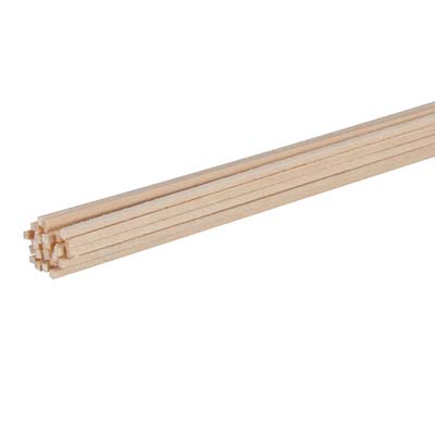 VARETA DE TILIA BASSWOOD  1,58x1,58x610mm OU 1/16X1/16X24 pol.