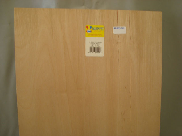 CHAPA DE COMPENSADO AERONAUTICO BIRCH PLYWOOD 1/16pol. 1,58x200x609mm