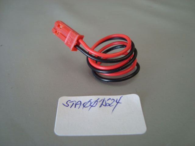 CONECTOR PLUG FÊMEA FUTABA VERMELHO 2 POLOS C/ RABICHO CADA