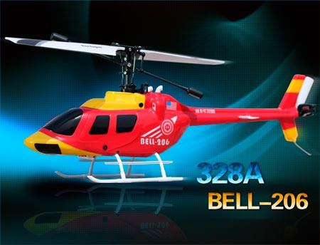 HELICÓPTERO ELÉTRICO BELL 206 C/ROTOR DE CAUDA RADIO 4 CANAIS 2.4ghz