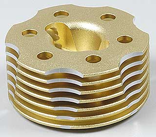 CABEÇOTE P/ MOTOR OS .91SX-H COMPLETE ANODIZADO DOURADO