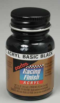 TINTA RC ACRÍLICA P/BOLHA POLICARBONATO OU DE AUTORAMA PRETO BASICO FCO.: 29ml