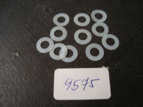 ARRUELA 5X9,5X0,14mm DE TEFLON DE GUIA PCTE.:  C/ 12UNIDADES