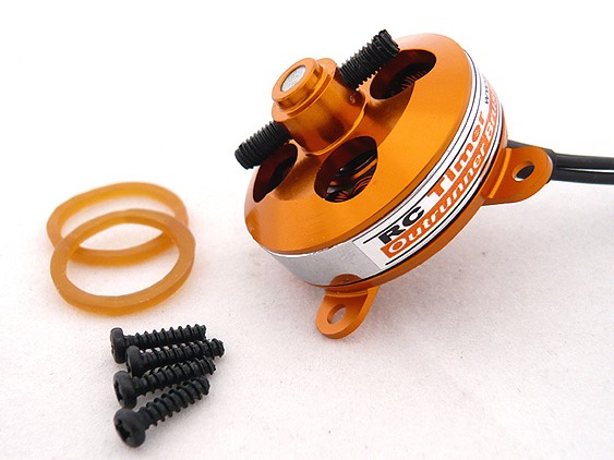 MOTOR ELÉTRICO BRUSHLESS 1400KV OUTRUNNER C/ SPINNER E MONTANTE