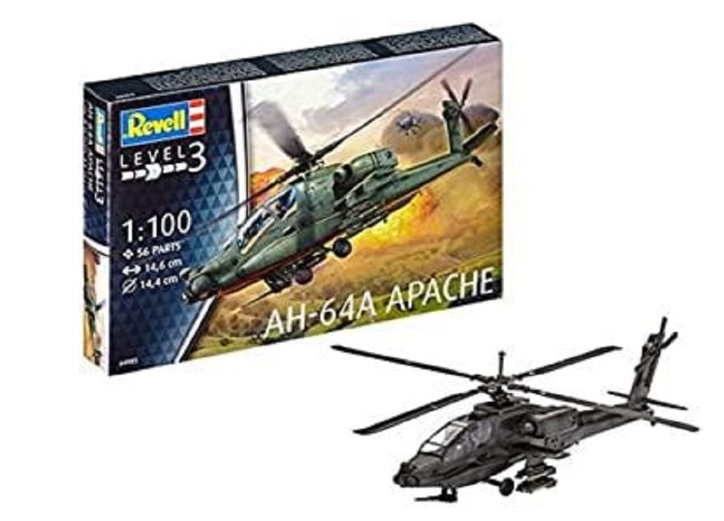 HELICÓPTERO  AH-64A APACHE MODEL SET  1/100
