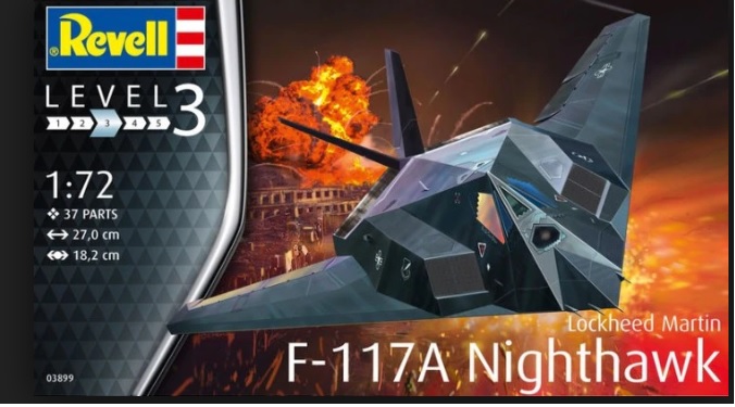 AVIÃO F-117A NIGHTHAWK LOCKHEED MARTIN ESC.: 1/72