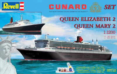 NAVIO TRANSATLÂNTICO QUEEN MARY 2 e QUEEN ELIZABETH 2  ESC.: 2/1200