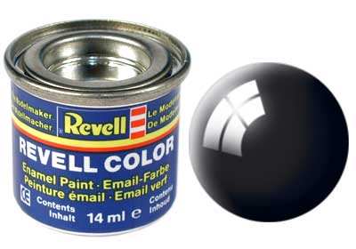 TINTA REVELL ESMALTE SINTÉTICO PRETO BRILHANTE POTE 14ml