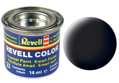 TINTA REVELL ESMALTE SINTÉTICO FOSCO PRETO POTE 14ml