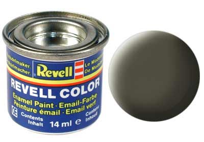 TINTA REVELL ESMALTE SINTÉTICO OLIVA NATO POTE 14ml  RAL 7013