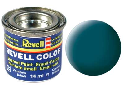 TINTA REVELL ESMALTE SINTÉTICO FOSCO VERDE MAR POTE 14ml  RAL 6028